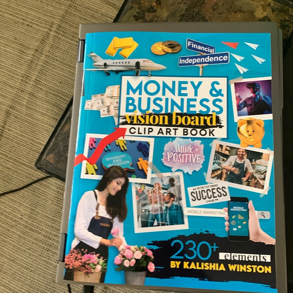 Money & Business vision board clip art book brand new